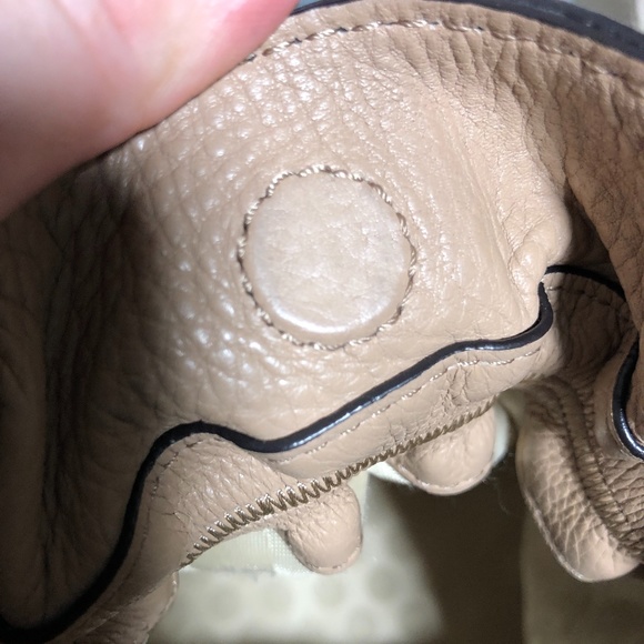 Kate Spade Taupe/Black Leather Bucket Bag - Picture 9 of 11